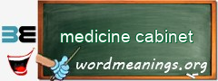 WordMeaning blackboard for medicine cabinet